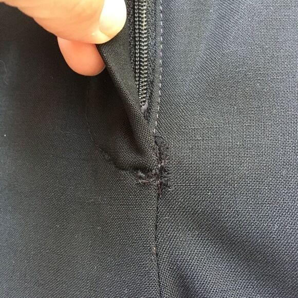 Theory Emery Wide Leg Wool Pants Black 00 - Picture 8 of 10